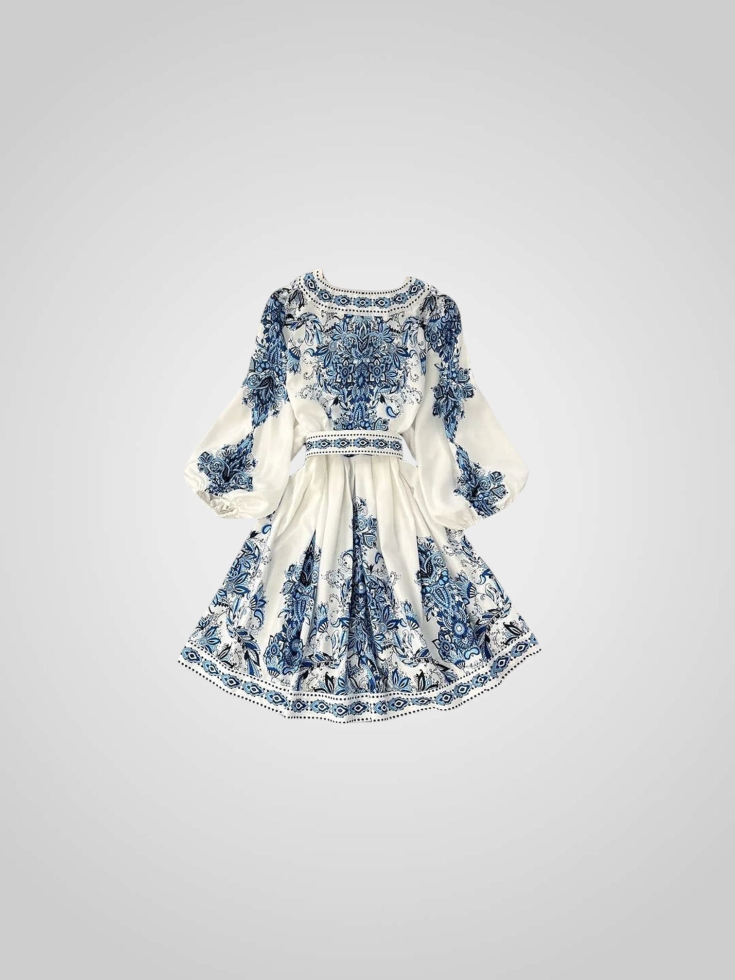 Velora™ | Boho Bloom Belted Dress