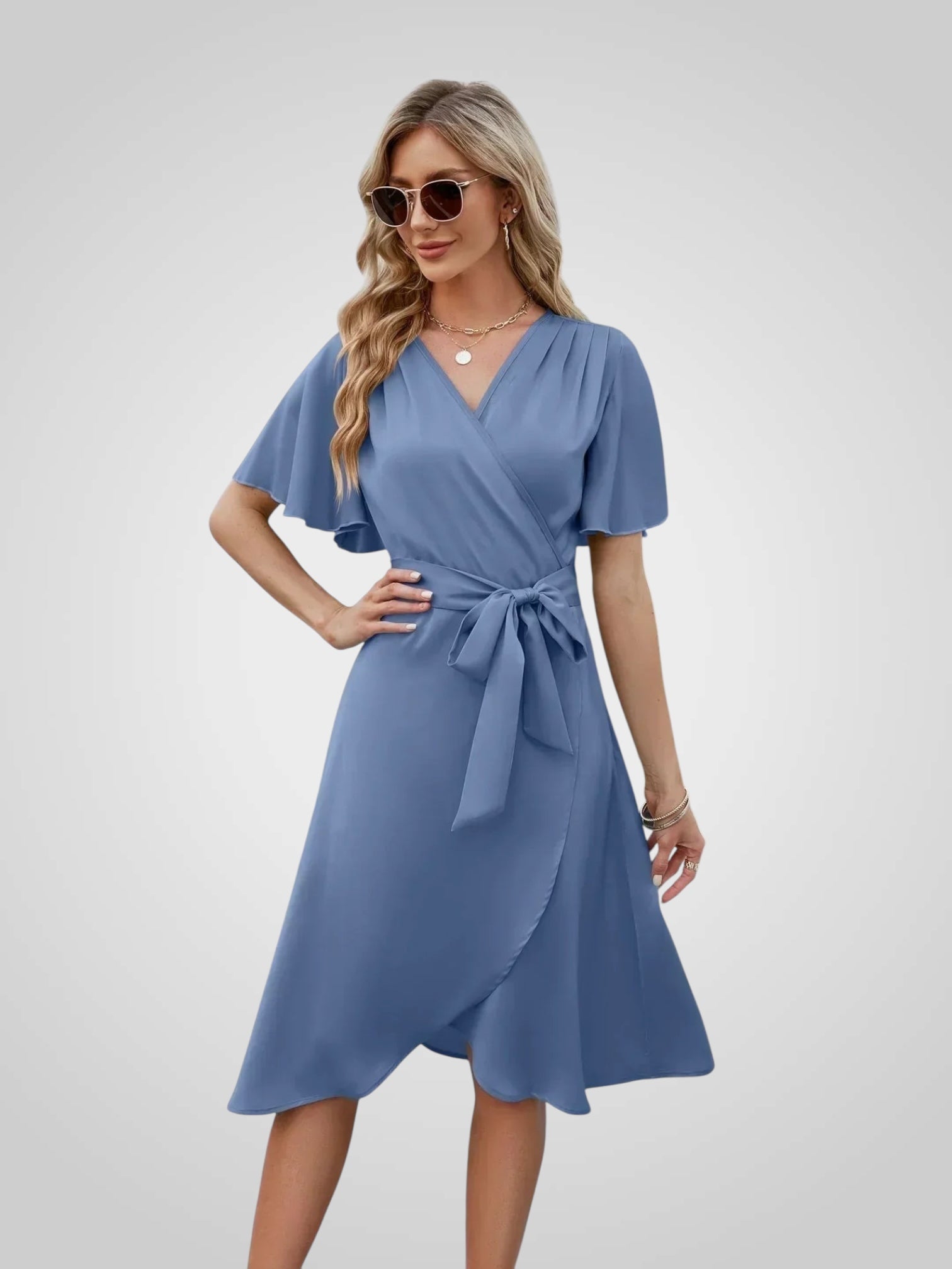 Velora™ | Elegant Wrap Dress