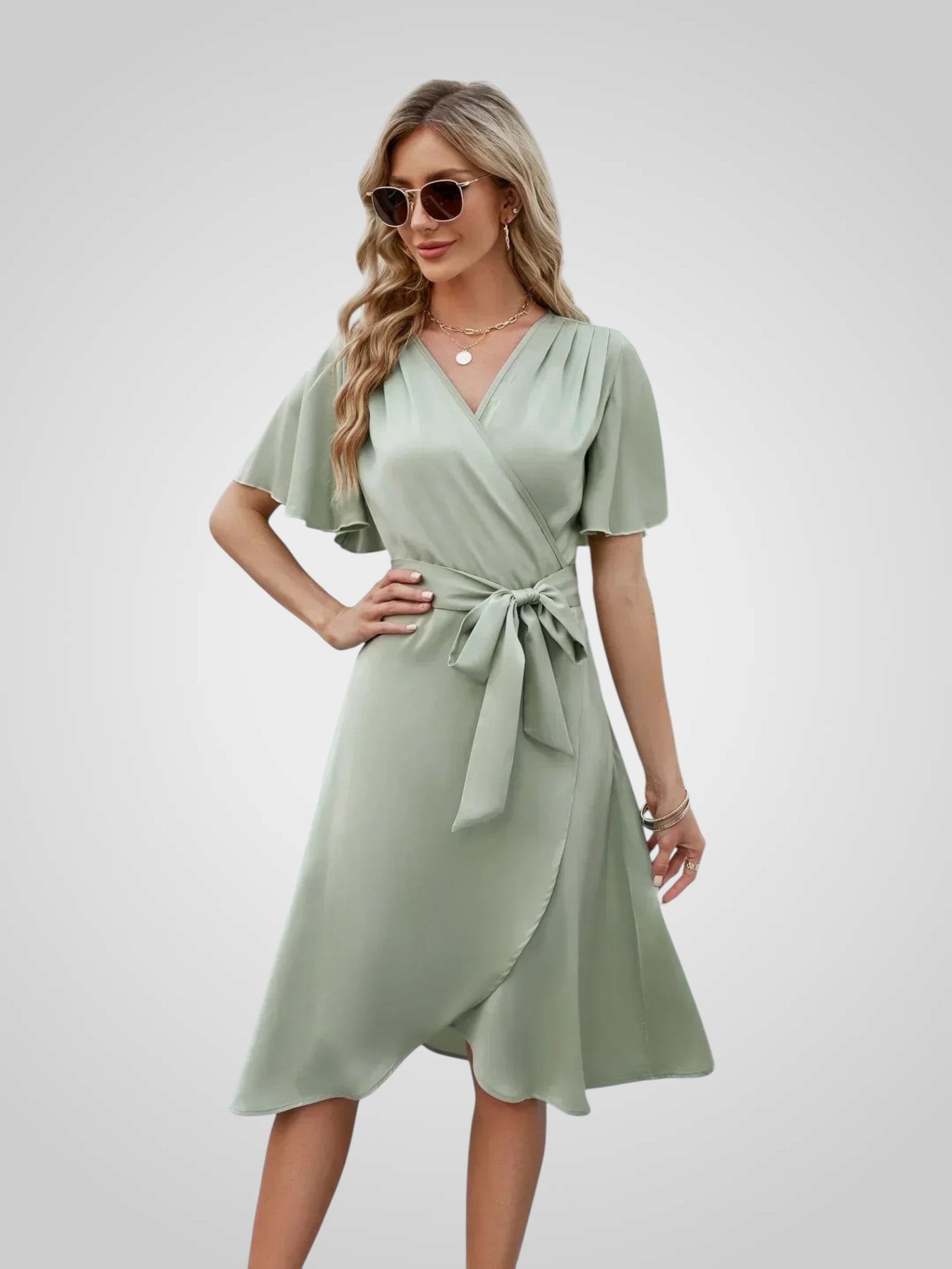 Velora™ | Elegant Wrap Dress