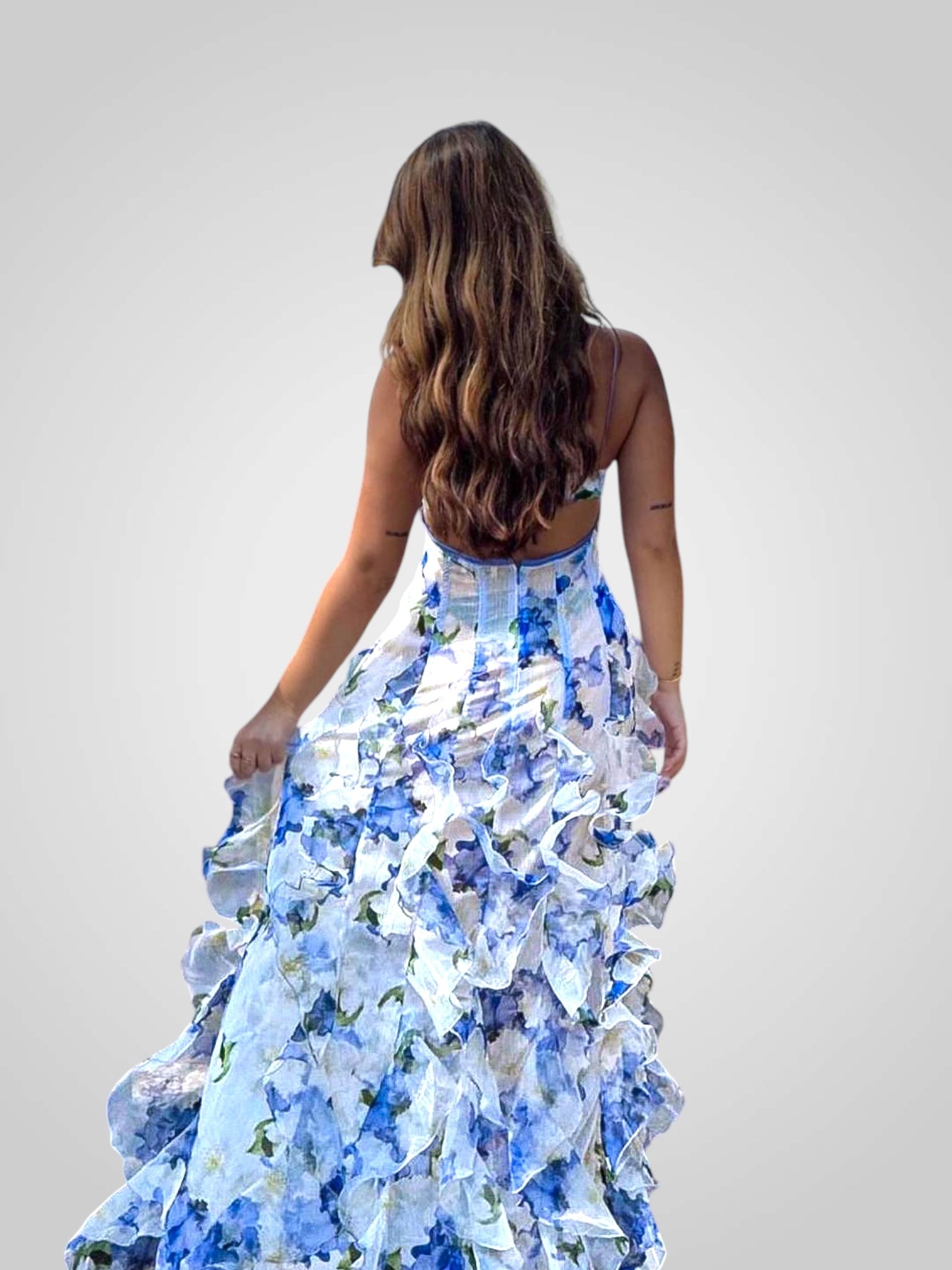 Velora™ |Ruffled Floral Dress
