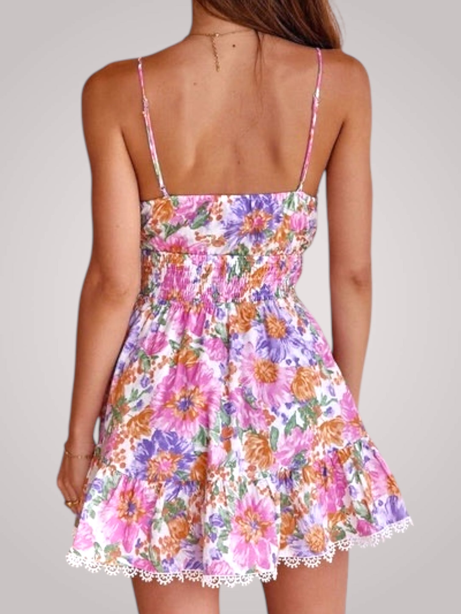 Velora™ | Rosalie Lace Mini Dress